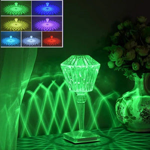 1 Rose Diamond. Table Touch Lamp Crystal USB Chargeabl*R G B light*
*With remote*