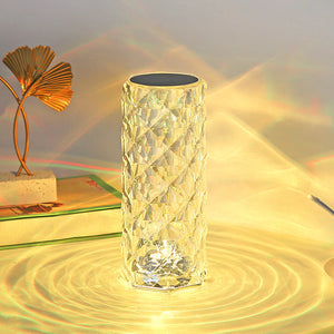 Crystal side table lamp