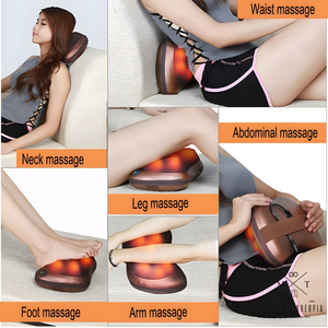 Back & Neck Massaging Pillow ( AC Adaptor Corded Electric & Car Charger )